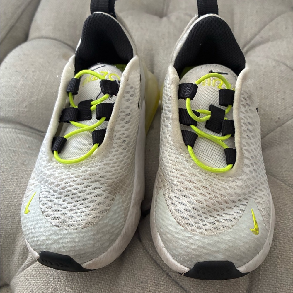 Nike Kids Sneakers - White and Neon Yellow